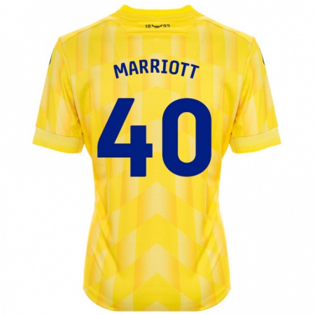 Kandiny Niño Camiseta Monty Marriott #40 Amarillo 1ª Equipación 2024/25 La Camisa Chile