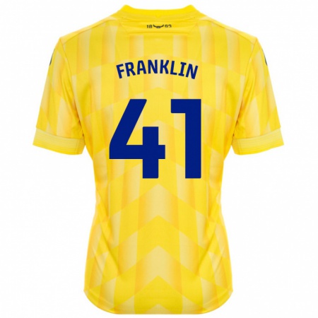 Kandiny Niño Camiseta George Franklin #41 Amarillo 1ª Equipación 2024/25 La Camisa Chile