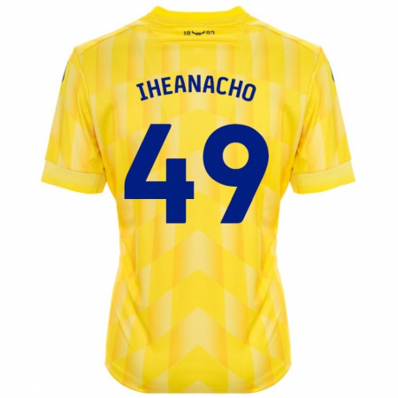 Kandiny Niño Camiseta Josh Iheanacho #49 Amarillo 1ª Equipación 2024/25 La Camisa Chile