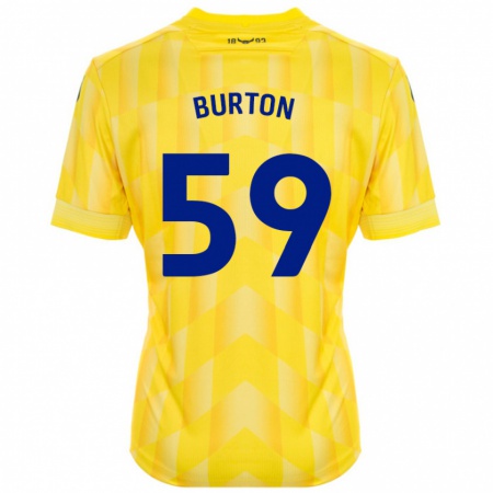 Kandiny Niño Camiseta Kasway Burton #59 Amarillo 1ª Equipación 2024/25 La Camisa Chile