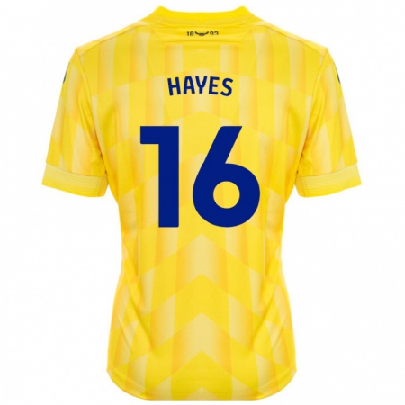 Kandiny Niño Camiseta Georgia Hayes #16 Amarillo 1ª Equipación 2024/25 La Camisa Chile