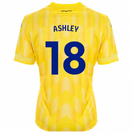 Kandiny Niño Camiseta Alex Ashley #18 Amarillo 1ª Equipación 2024/25 La Camisa Chile