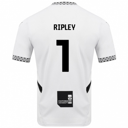 Kandiny Niño Camiseta Connor Ripley #1 Blanco 1ª Equipación 2024/25 La Camisa Chile