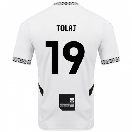 Kandiny Niño Camiseta Lorent Tolaj #19 Blanco 1ª Equipación 2024/25 La Camisa Chile