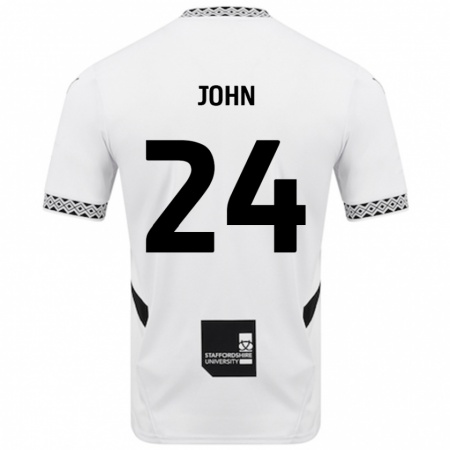 Kandiny Niño Camiseta Kyle John #24 Blanco 1ª Equipación 2024/25 La Camisa Chile