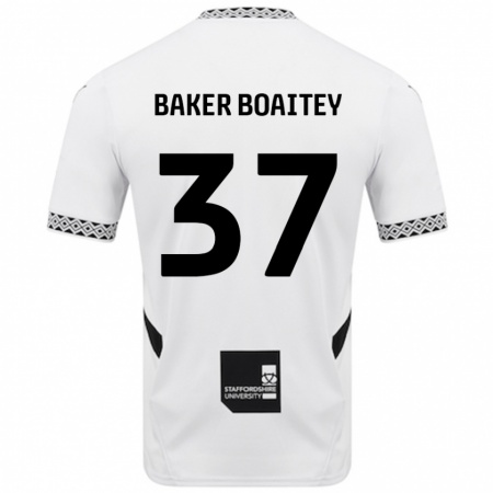 Kandiny Niño Camiseta Benicio Baker-Boaitey #37 Blanco 1ª Equipación 2024/25 La Camisa Chile