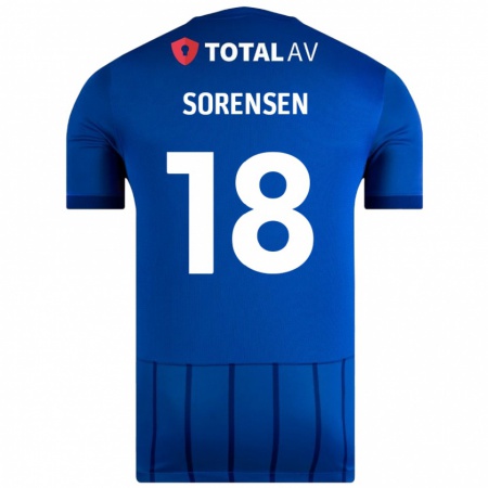 Kandiny Niño Camiseta Elias Sørensen #18 Azul 1ª Equipación 2024/25 La Camisa Chile