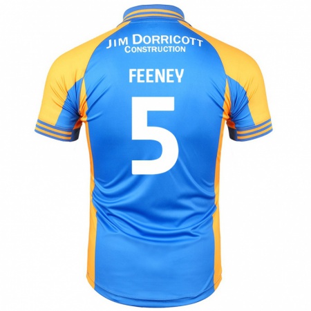 Kandiny Niño Camiseta Morgan Feeney #5 Azul Ámbar 1ª Equipación 2024/25 La Camisa Chile