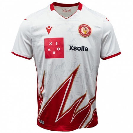 Kandiny Niño Camiseta Rylee Mitchell #0 Blanco Rojo 1ª Equipación 2024/25 La Camisa Chile