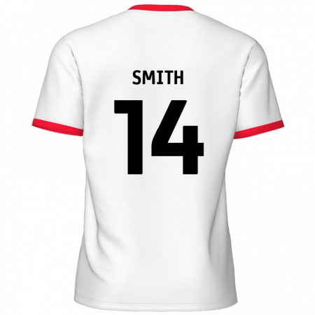 Kandiny Niño Camiseta Kane Smith #14 Blanco Rojo 1ª Equipación 2024/25 La Camisa Chile