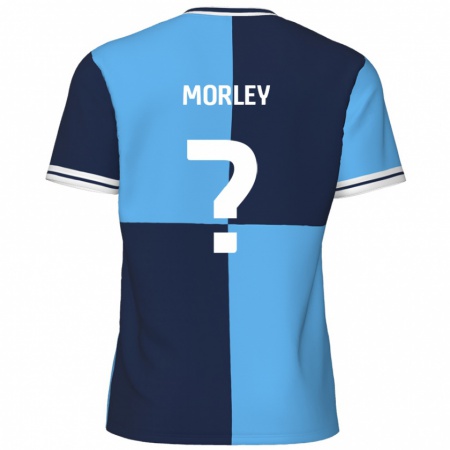 Kandiny Niño Camiseta Aaron Morley #0 Azul Cielo Azul Oscuro 1ª Equipación 2024/25 La Camisa Chile