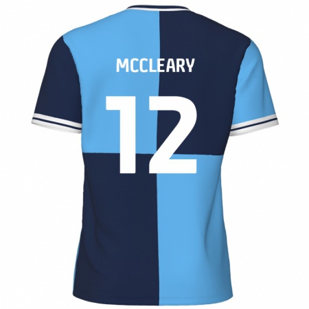 Kandiny Niño Camiseta Garath Mccleary #12 Azul Cielo Azul Oscuro 1ª Equipación 2024/25 La Camisa Chile