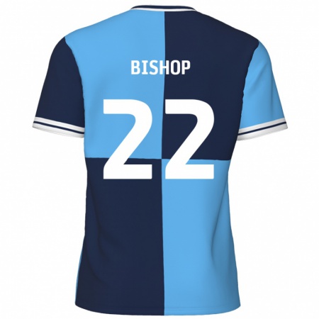 Kandiny Niño Camiseta Nathan Bishop #22 Azul Cielo Azul Oscuro 1ª Equipación 2024/25 La Camisa Chile