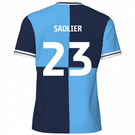 Kandiny Niño Camiseta Kieran Sadlier #23 Azul Cielo Azul Oscuro 1ª Equipación 2024/25 La Camisa Chile