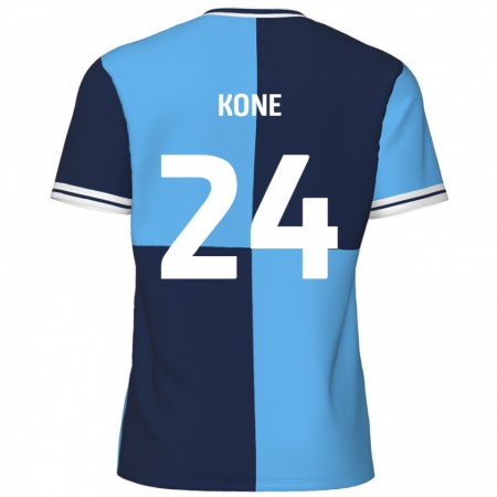 Kandiny Niño Camiseta Richard Kone #24 Azul Cielo Azul Oscuro 1ª Equipación 2024/25 La Camisa Chile