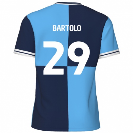 Kandiny Niño Camiseta Jaiden Bartolo #29 Azul Cielo Azul Oscuro 1ª Equipación 2024/25 La Camisa Chile