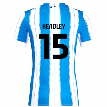 Kandiny Niño Camiseta Jaheim Headley #15 Azul Blanco 1ª Equipación 2024/25 La Camisa Chile