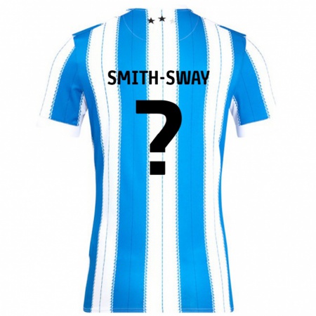 Kandiny Niño Camiseta Jay Smith-Sway #0 Azul Blanco 1ª Equipación 2024/25 La Camisa Chile