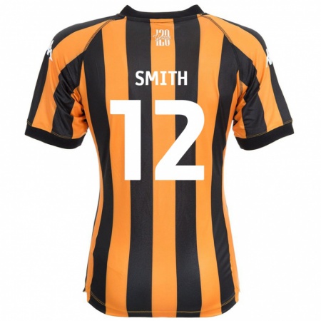 Kandiny Niño Camiseta Emily Smith #12 Negro Ámbar 1ª Equipación 2024/25 La Camisa Chile