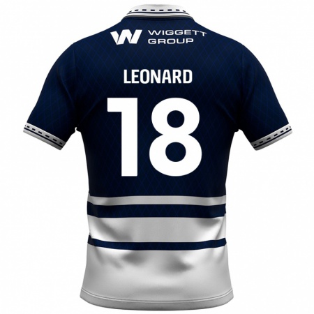 Kandiny Niño Camiseta Ryan Leonard #18 Azul Marino Blanco 1ª Equipación 2024/25 La Camisa Chile