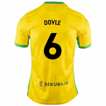 Kandiny Niño Camiseta Callum Doyle #6 Amarillo Verde 1ª Equipación 2024/25 La Camisa Chile