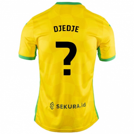 Kandiny Niño Camiseta Uriah Djedje #0 Amarillo Verde 1ª Equipación 2024/25 La Camisa Chile