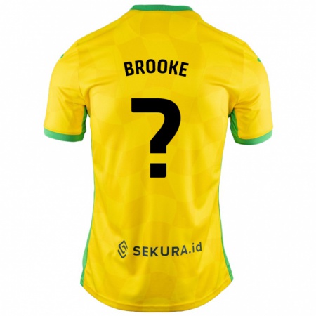 Kandiny Niño Camiseta Harry Brooke #0 Amarillo Verde 1ª Equipación 2024/25 La Camisa Chile