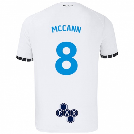 Kandiny Niño Camiseta Ali Mccann #8 Blanco 1ª Equipación 2024/25 La Camisa Chile