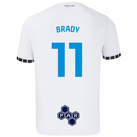 Kandiny Niño Camiseta Robbie Brady #11 Blanco 1ª Equipación 2024/25 La Camisa Chile