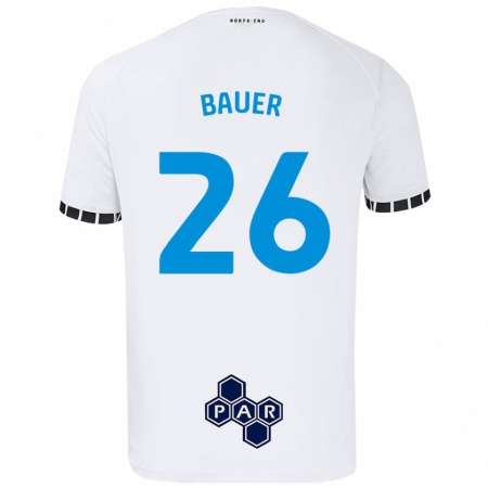 Kandiny Niño Camiseta Patrick Bauer #26 Blanco 1ª Equipación 2024/25 La Camisa Chile