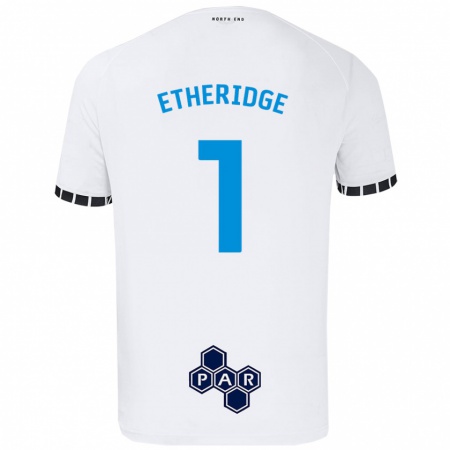 Kandiny Niño Camiseta Ellie Etheridge #1 Blanco 1ª Equipación 2024/25 La Camisa Chile