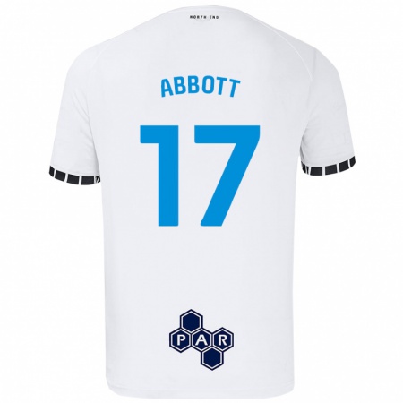 Kandiny Niño Camiseta Becky Abbott #17 Blanco 1ª Equipación 2024/25 La Camisa Chile