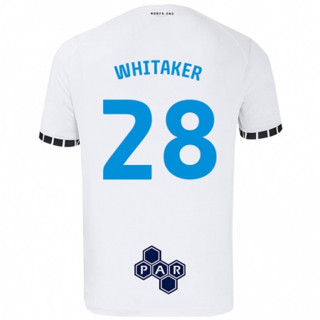 Kandiny Niño Camiseta Eve Whitaker #28 Blanco 1ª Equipación 2024/25 La Camisa Chile