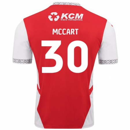 Kandiny Niño Camiseta Jamie Mccart #30 Rojo Blanco 1ª Equipación 2024/25 La Camisa Chile