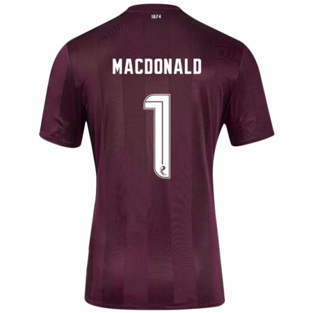 Kandiny Niño Camiseta Jamie Macdonald #1 Borgoña 1ª Equipación 2024/25 La Camisa Chile