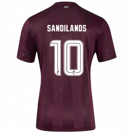 Kandiny Niño Camiseta Callum Sandilands #10 Borgoña 1ª Equipación 2024/25 La Camisa Chile