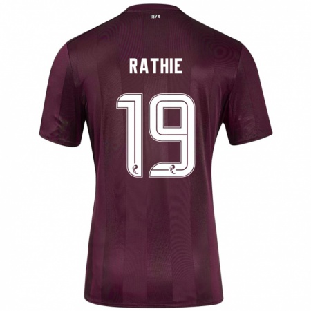 Kandiny Niño Camiseta Luke Rathie #19 Borgoña 1ª Equipación 2024/25 La Camisa Chile