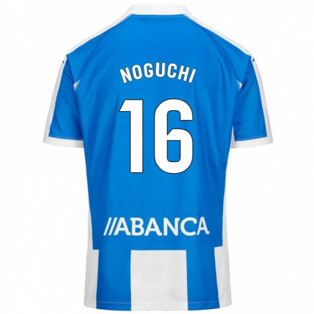 Kandiny Niño Camiseta Ayaka Noguchi #16 Azul Blanco 1ª Equipación 2024/25 La Camisa Chile