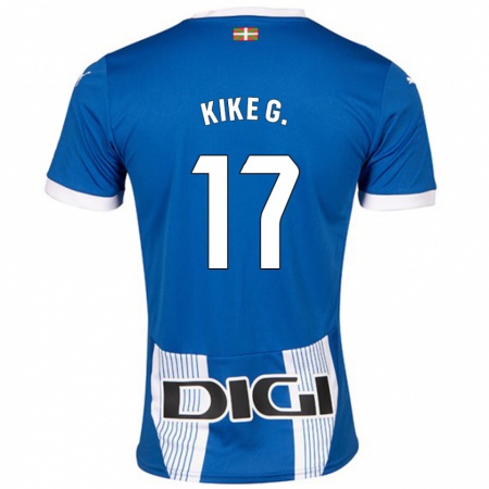 Kandiny Niño Camiseta Kike García #17 Azul 1ª Equipación 2024/25 La Camisa Chile