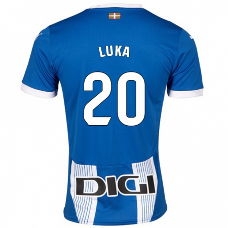 Kandiny Niño Camiseta Luka Romero #20 Azul 1ª Equipación 2024/25 La Camisa Chile