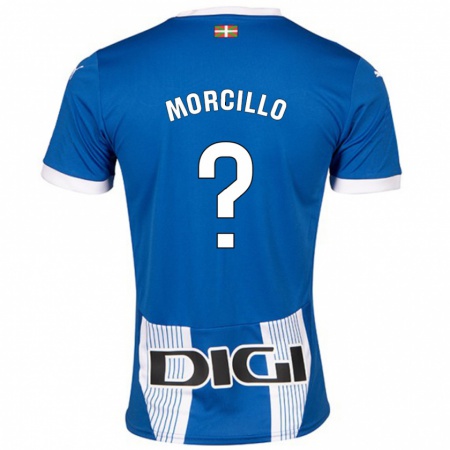 Kandiny Niño Camiseta Diego Morcillo #0 Azul 1ª Equipación 2024/25 La Camisa Chile