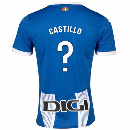 Kandiny Niño Camiseta Adrián Castillo #0 Azul 1ª Equipación 2024/25 La Camisa Chile