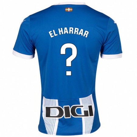 Kandiny Niño Camiseta Mohamed El Harrar #0 Azul 1ª Equipación 2024/25 La Camisa Chile