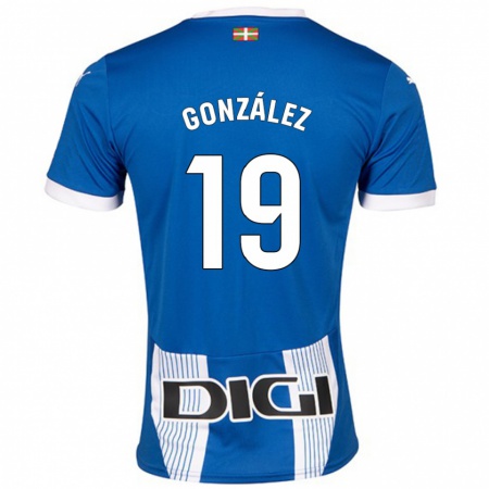 Kandiny Niño Camiseta Aimar González #19 Azul 1ª Equipación 2024/25 La Camisa Chile