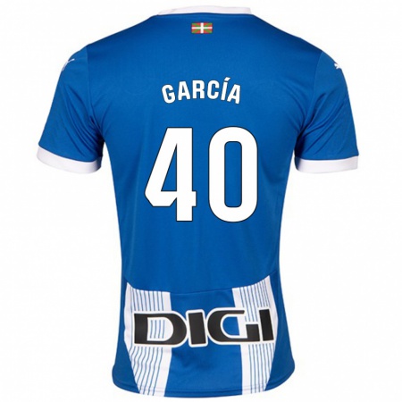 Kandiny Niño Camiseta Álvaro García #40 Azul 1ª Equipación 2024/25 La Camisa Chile