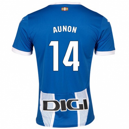 Kandiny Niño Camiseta Cristina Auñón #14 Azul 1ª Equipación 2024/25 La Camisa Chile