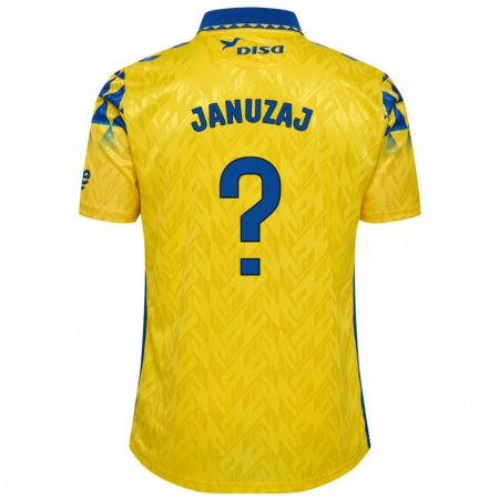 Kandiny Niño Camiseta Adnan Januzaj #0 Amarillo Azul 1ª Equipación 2024/25 La Camisa Chile