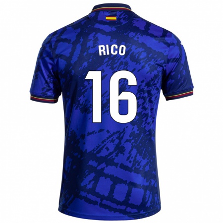 Kandiny Niño Camiseta Diego Rico #16 Azul Más Oscuro 1ª Equipación 2024/25 La Camisa Chile