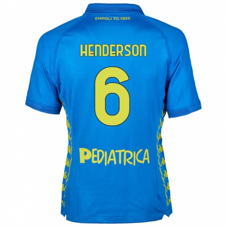 Kandiny Niño Camiseta Liam Henderson #6 Azul 1ª Equipación 2024/25 La Camisa Chile