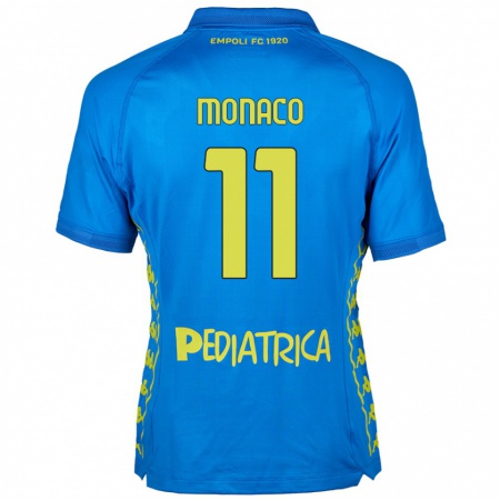 Kandiny Niño Camiseta Salvatore Monaco #11 Azul 1ª Equipación 2024/25 La Camisa Chile